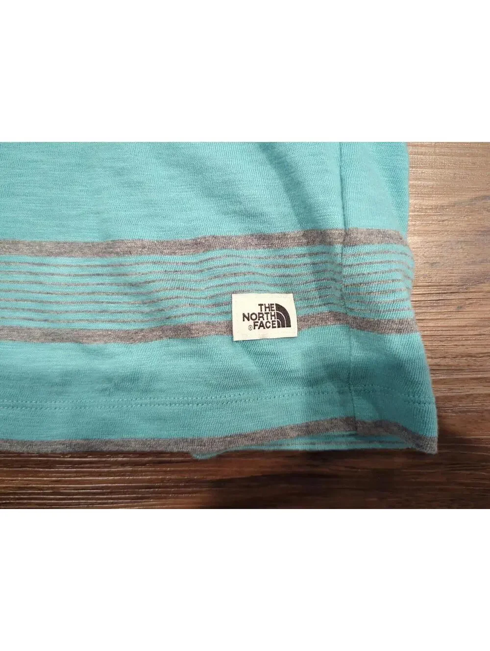 The North Face Striped Teal & Gray Polo Shirt Size XL X-Large
